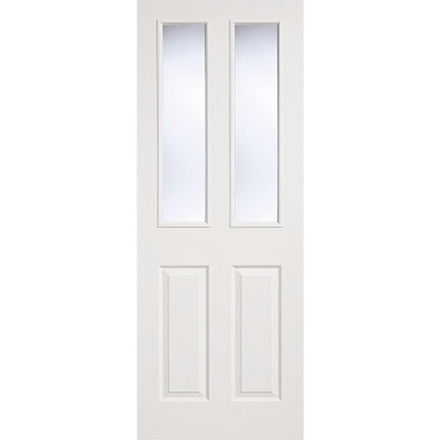 Internal White Moulded 2 Panel - 2 Light Glazed Door