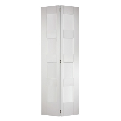 Internal Primed White Shaker 4 Panel Bi-Fold Glazed Door