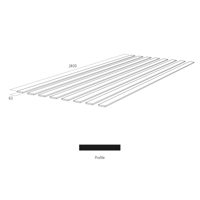 MDF Wall Panelling Strip Kit 8 x 2400mm x 63mm x 9mm