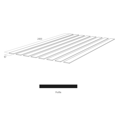 MDF Wall Panelling Strip Kit 8 x 2400mm x 97mm x 9mm