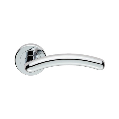 Noxia Lever Door Handle on Round Rose