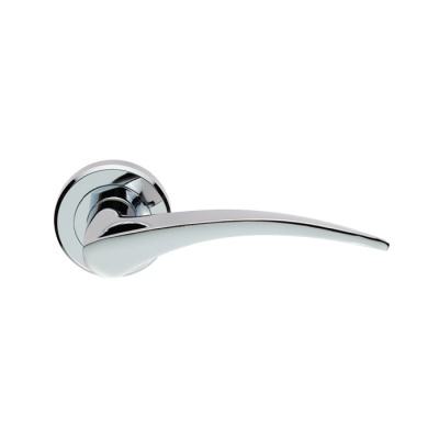 Olivier Lever Door Handle on Round Rose