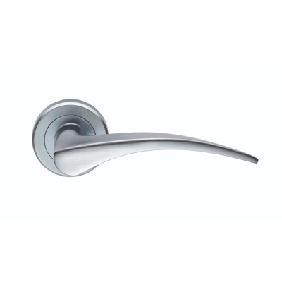 Olivier Lever Door Handle on Round Rose