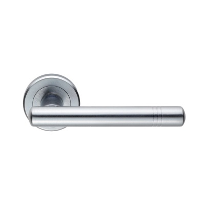 Atalaya Lever Door Handle on Round Rose