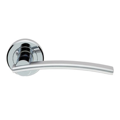 Cumulus Lever Door Handle on Round Rose