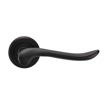 Verdun Lever Door Handle on Round Rose