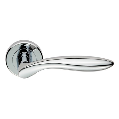 Shark Lever Door Handle on Round Rose