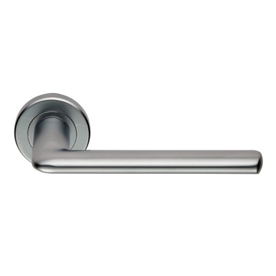 Manon Lever Door Handle on Round Rose